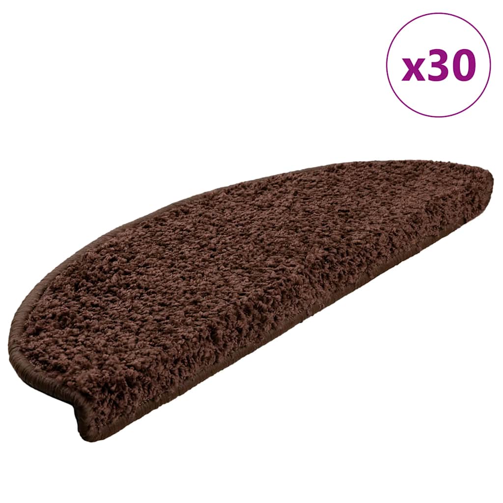 Trappematter 30 stk 65x21x4 cm brune halvrund store