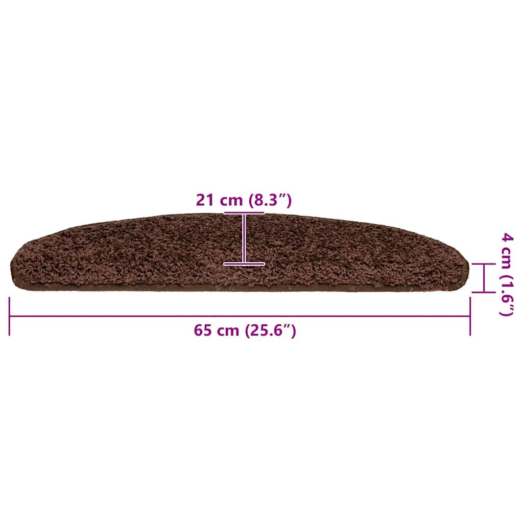 Trappematter 30 stk 65x21x4 cm brune halvrund store