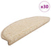 Trappematter 30 stk 65x21x4 cm kremfarget halvrund stor