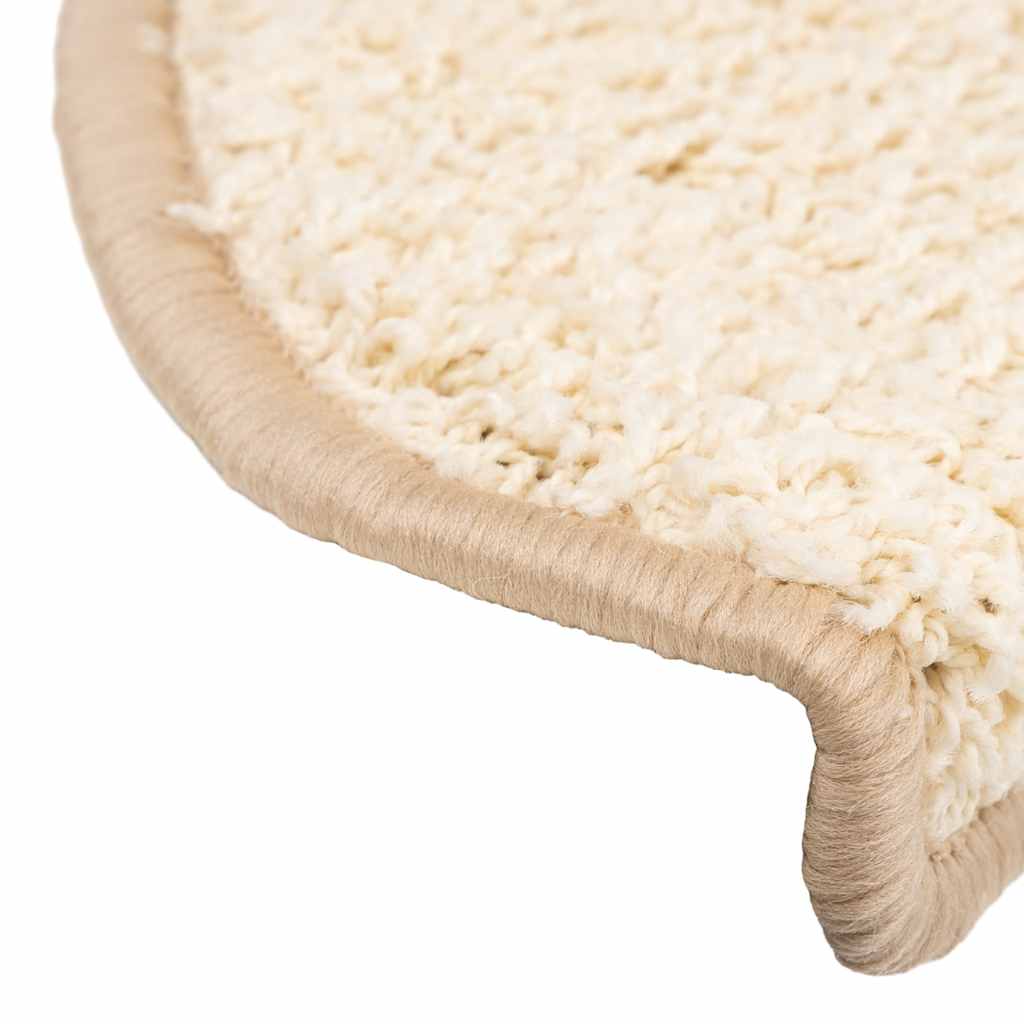 Trappematter 30 stk 65x21x4 cm kremfarget halvrund stor