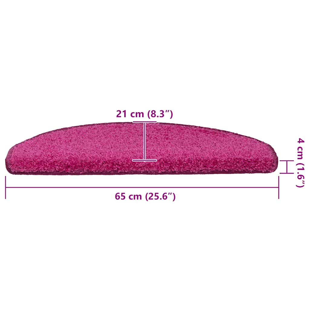 Trappematter 30 stk 65x21x4 cm rosa halvrund store