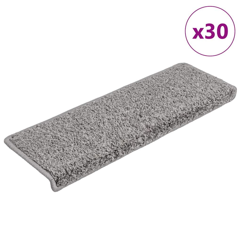 Trappematter 30 stk 65x21x4 cm grå rektangulær kant