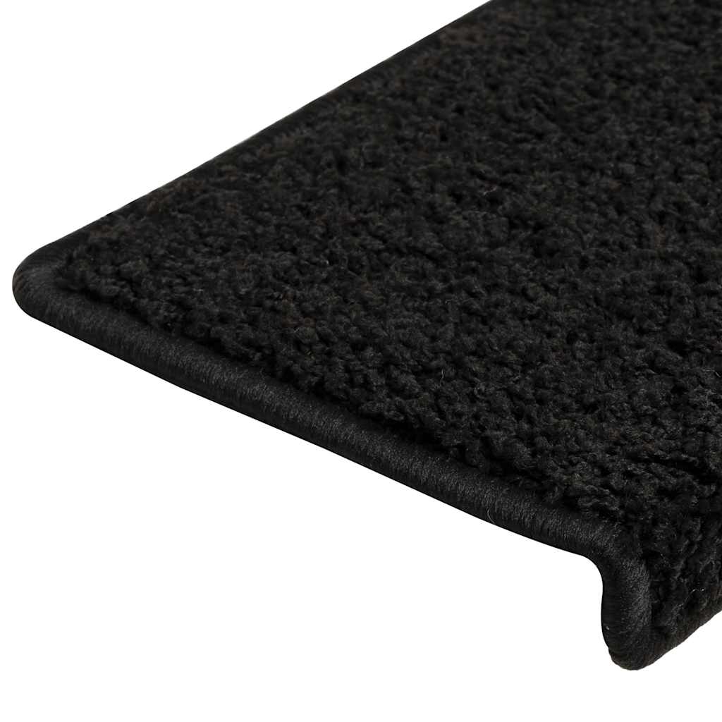 Trappematter 30 stk 65x21x4 cm svart rektangulær kant