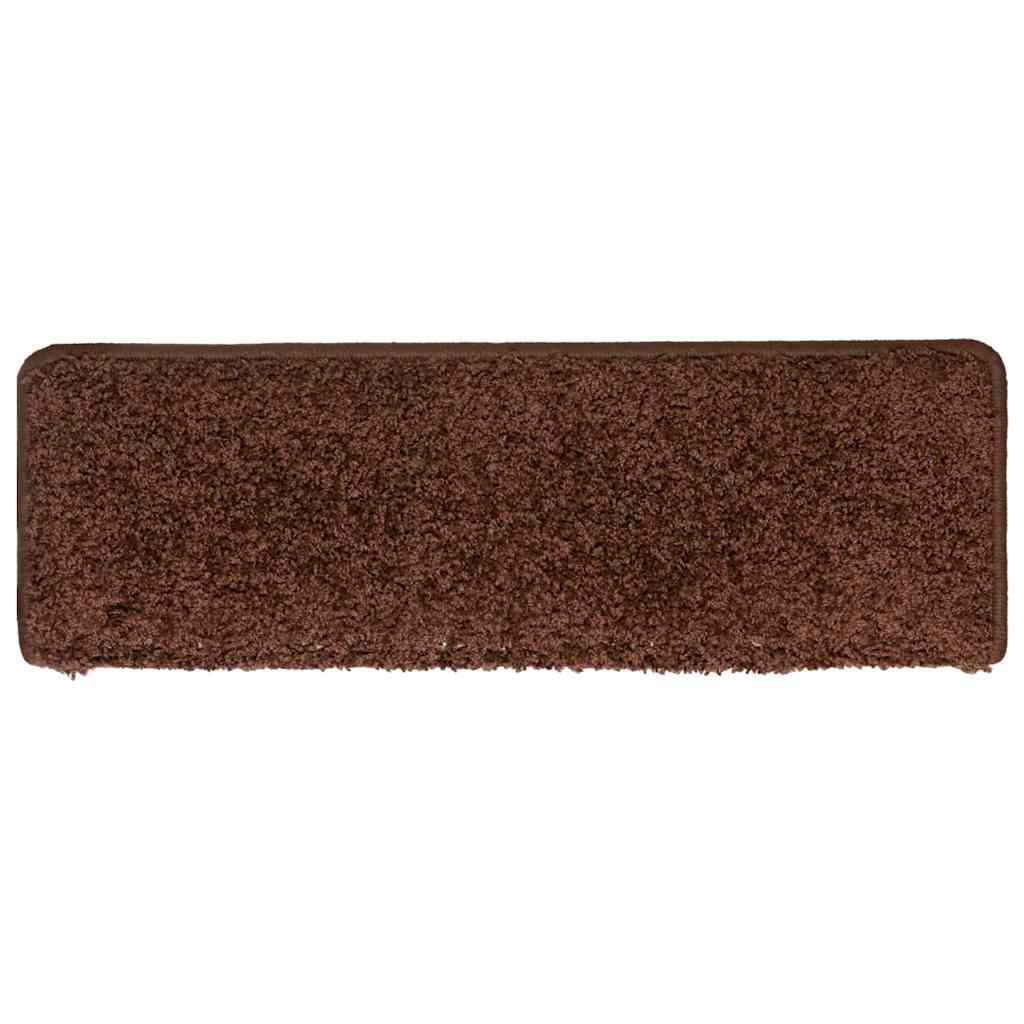 Trappematter 30 stk 65x21x4 cm brun rektangulær kant