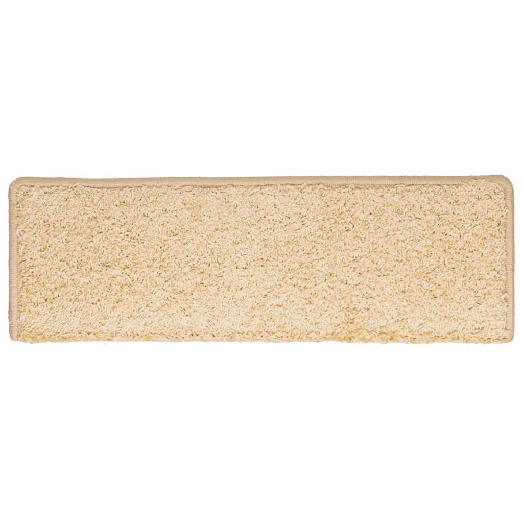 Trappematter 30 stk 65x21x4 cm kremfarget rektangulær kant