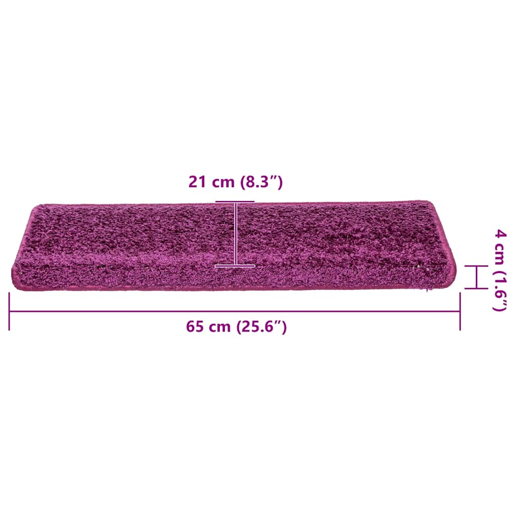Trappematter 30 stk 65x21x4 cm fiolett rektangulær kant