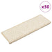 Trappematter 30 stk 65x21x4 cm hvite rektangulære kanter