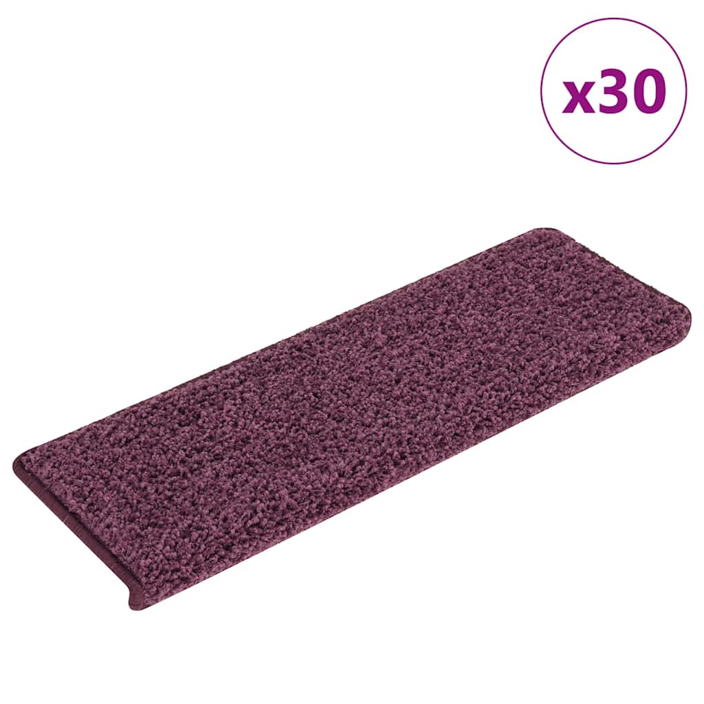 Trappematter 30 stk 65x21x4 cm mørk lilla rektangulær kant
