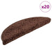 Trappematter 20 stk 56x17x3 cm brune halvrund