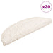 Trappematter 20 stk 56x17x3 cm hvite halvrund vidaXL