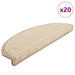 Trappematter 20 stk 65x21x4 cm kremfarget halvrund stor