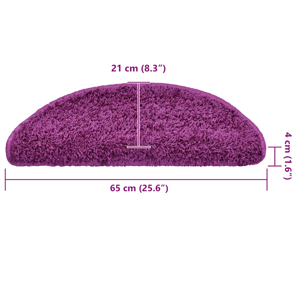 Trappematter 20 stk 65x21x4 cm fiolett halvrund stor