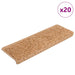 Trappematter 20 stk 65x21x4 cm beige rektangulær kant