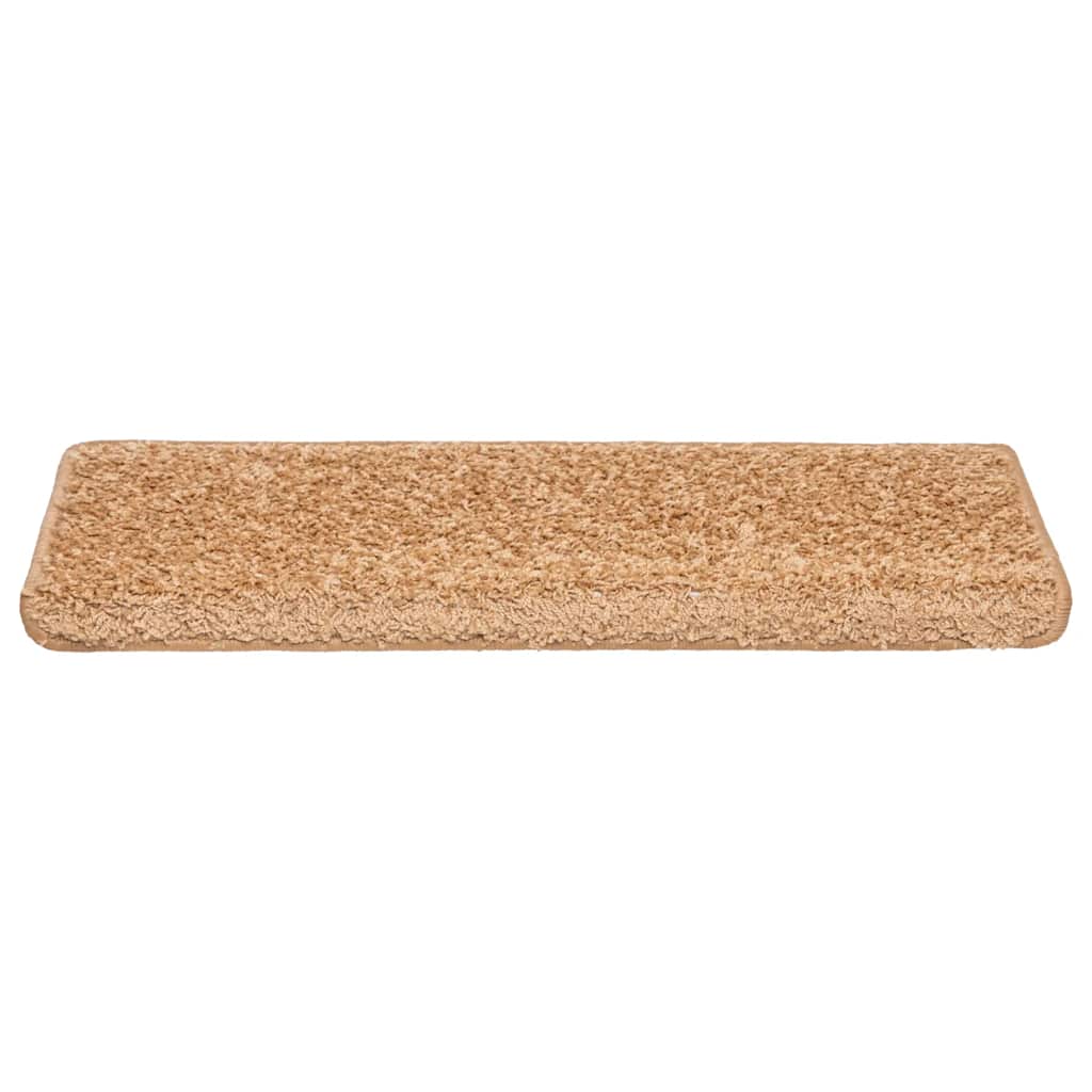 Trappematter 20 stk 65x21x4 cm beige rektangulær kant