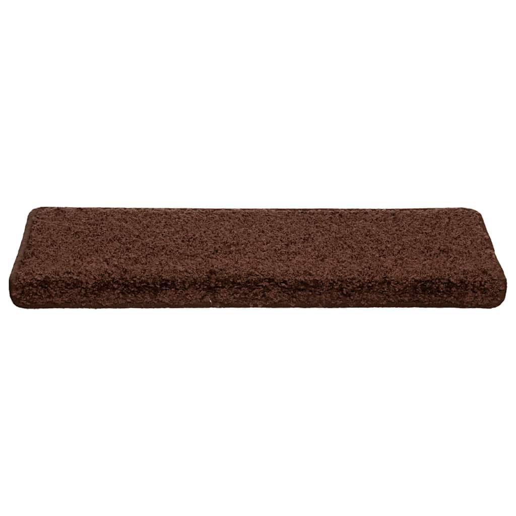 Trappematter 20 stk 65x21x4 cm brun rektangulær kant