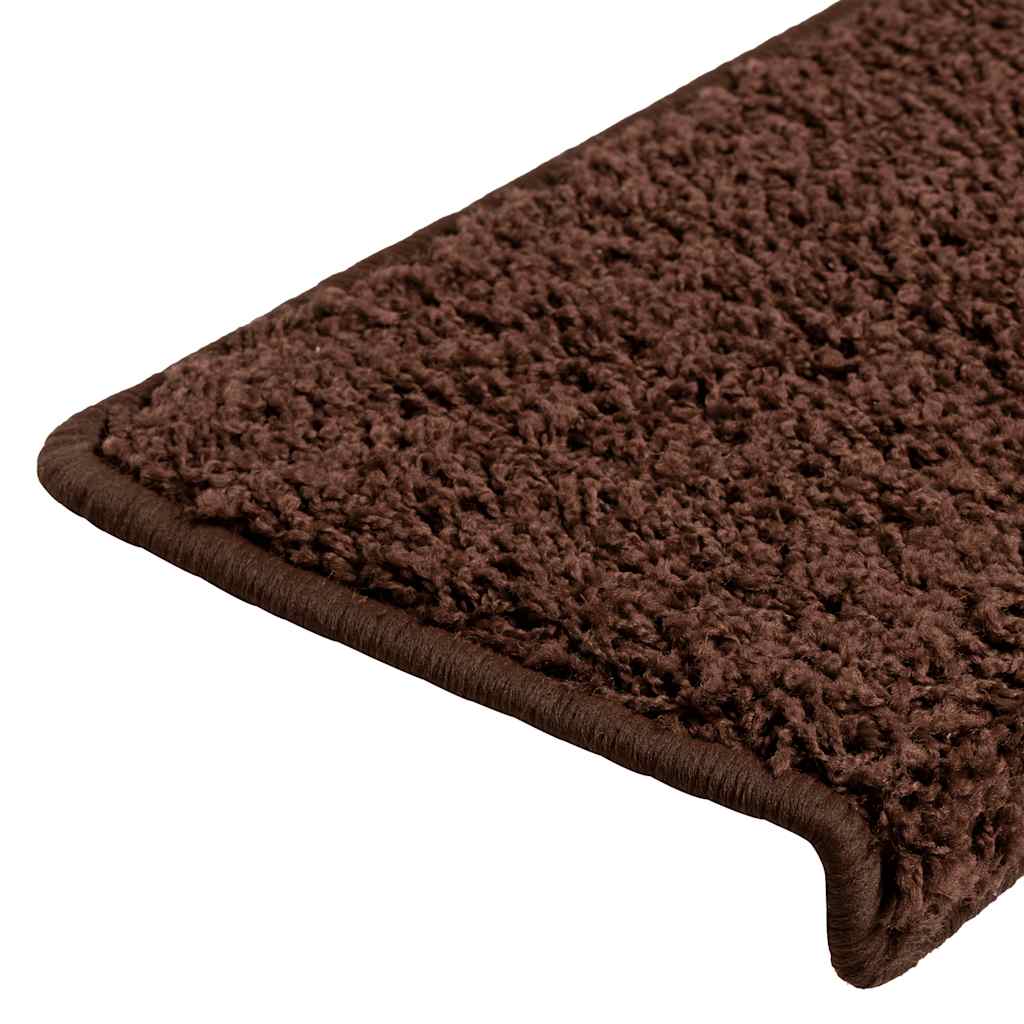 Trappematter 20 stk 65x21x4 cm brun rektangulær kant