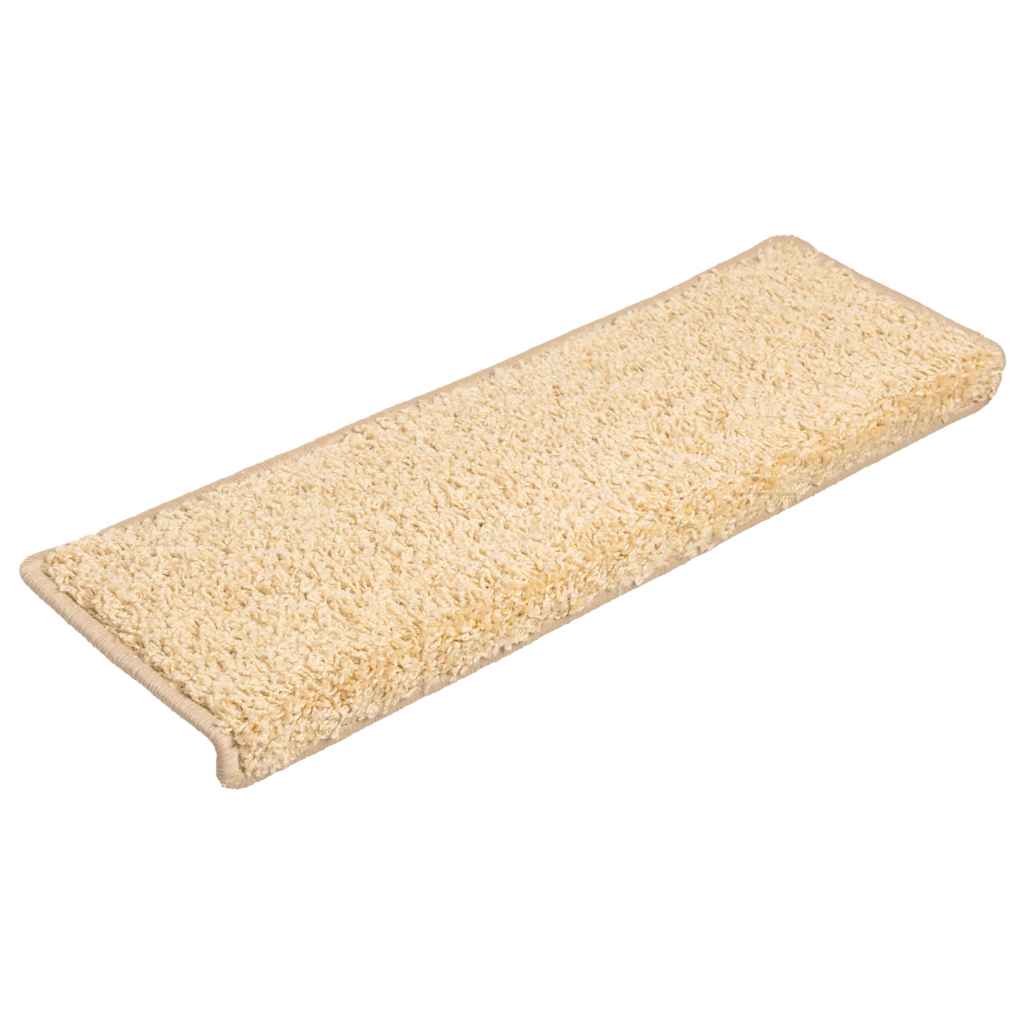 Trappematter 20 stk 65x21x4 cm kremfarget rektangulær kant