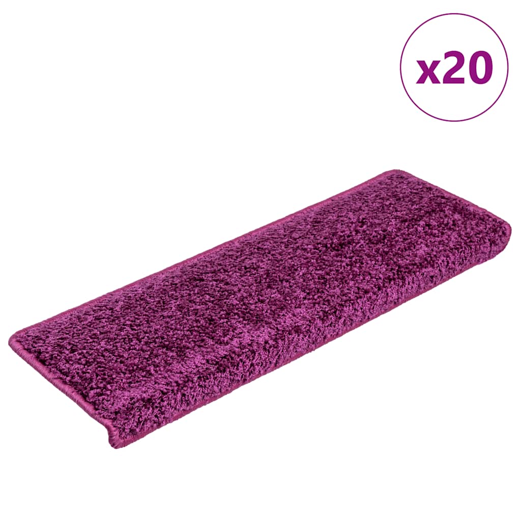 Trappematter 20 stk 65x21x4 cm fiolett rektangulær kant