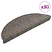 Selvklebende trappematter sisal 30 stk 56x17x3 cm grå og beige