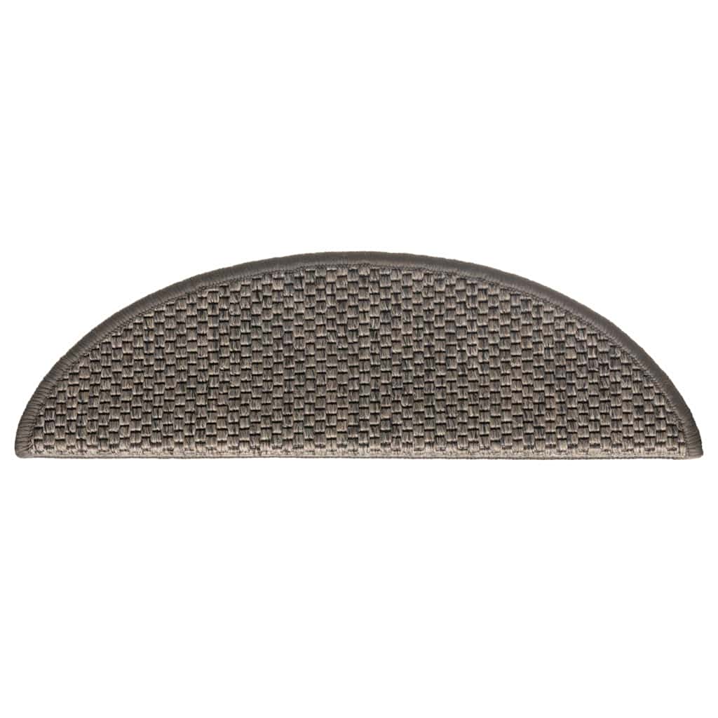 Selvklebende trappematter sisal 30 stk 56x17x3 cm grå og beige