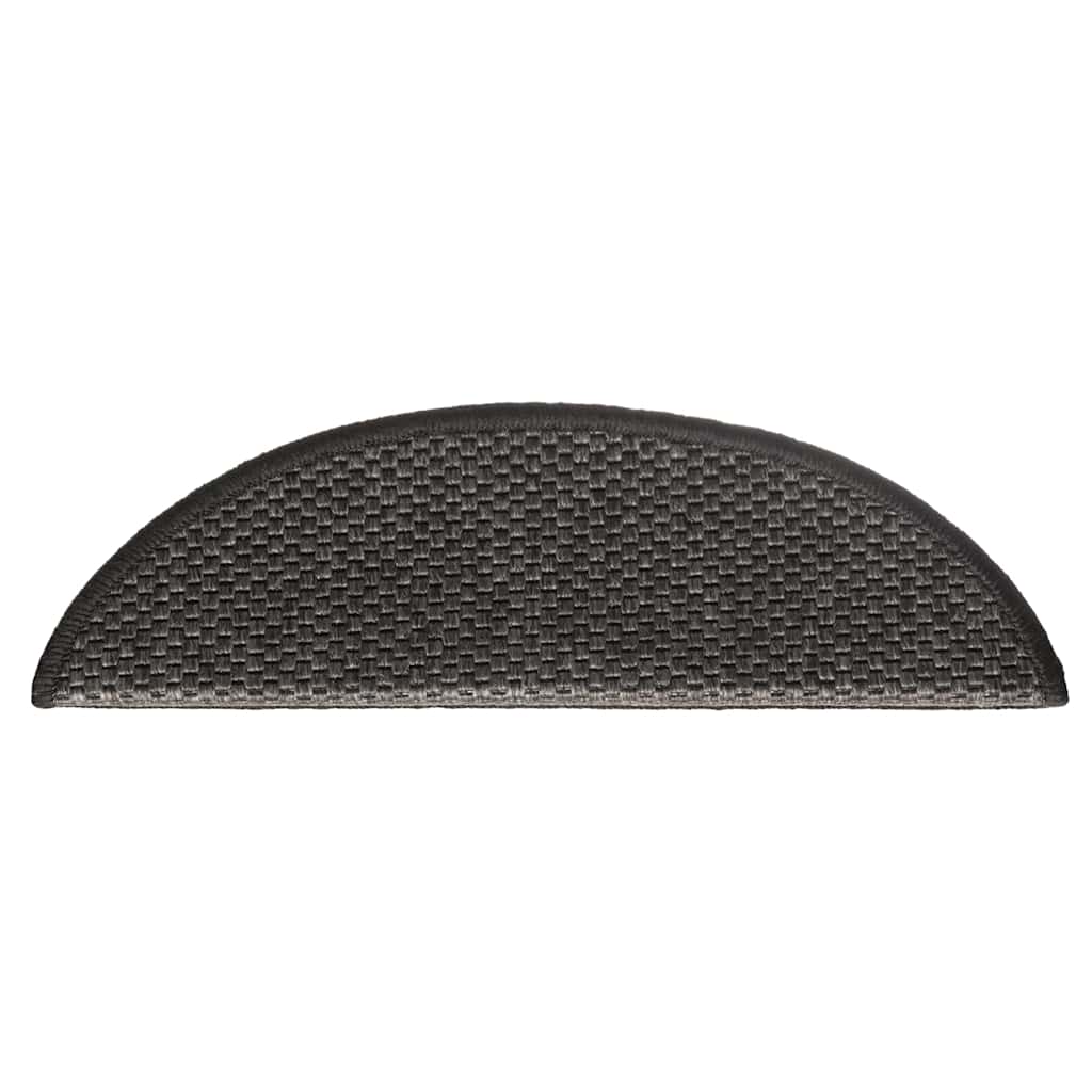 Selvklebende trappematter sisal 30 stk 56x17x3 cm antrasitt