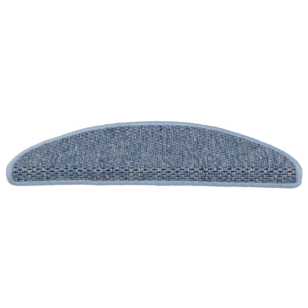 Selvklebende trappematter sisal 30 stk 56x17x3 cm blå