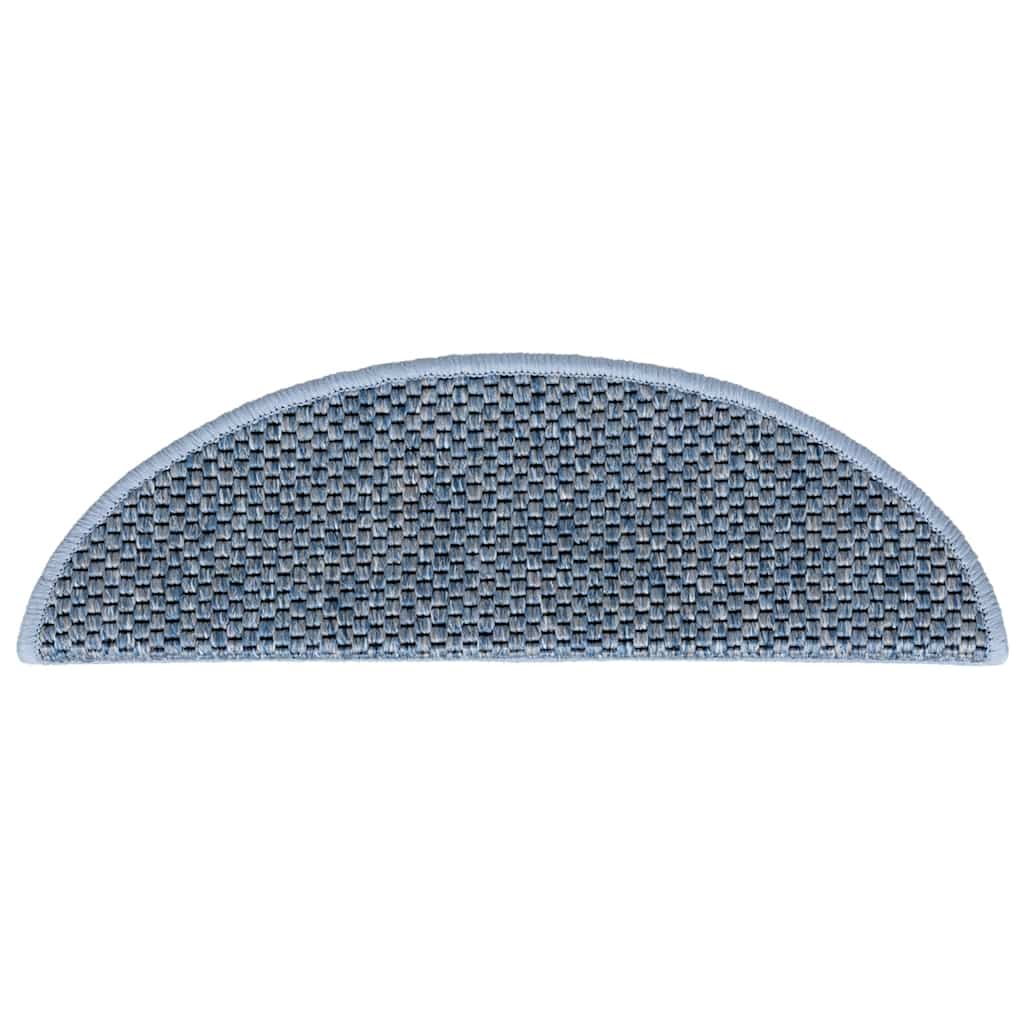 Selvklebende trappematter sisal 30 stk 56x17x3 cm blå
