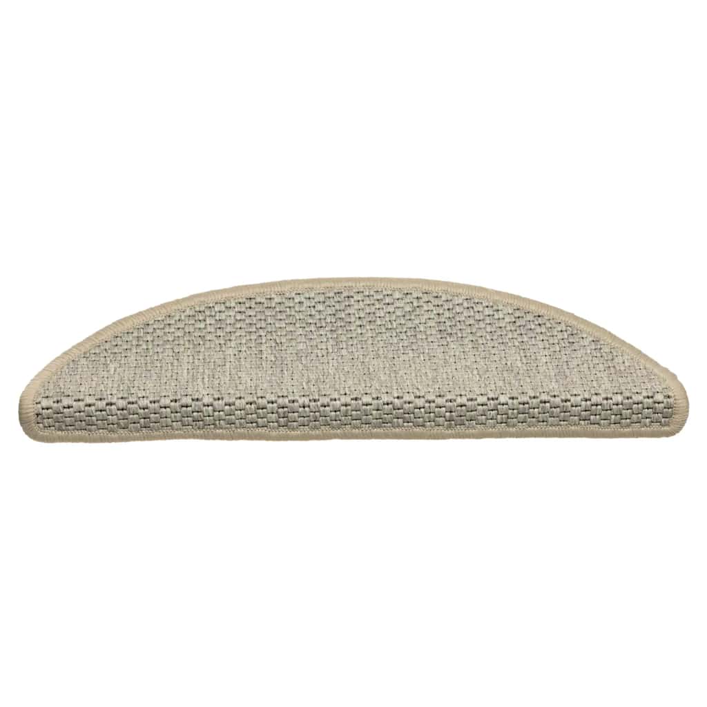 Selvklebende trappematter sisal 30 stk 56x17x3 cm lysegrønn