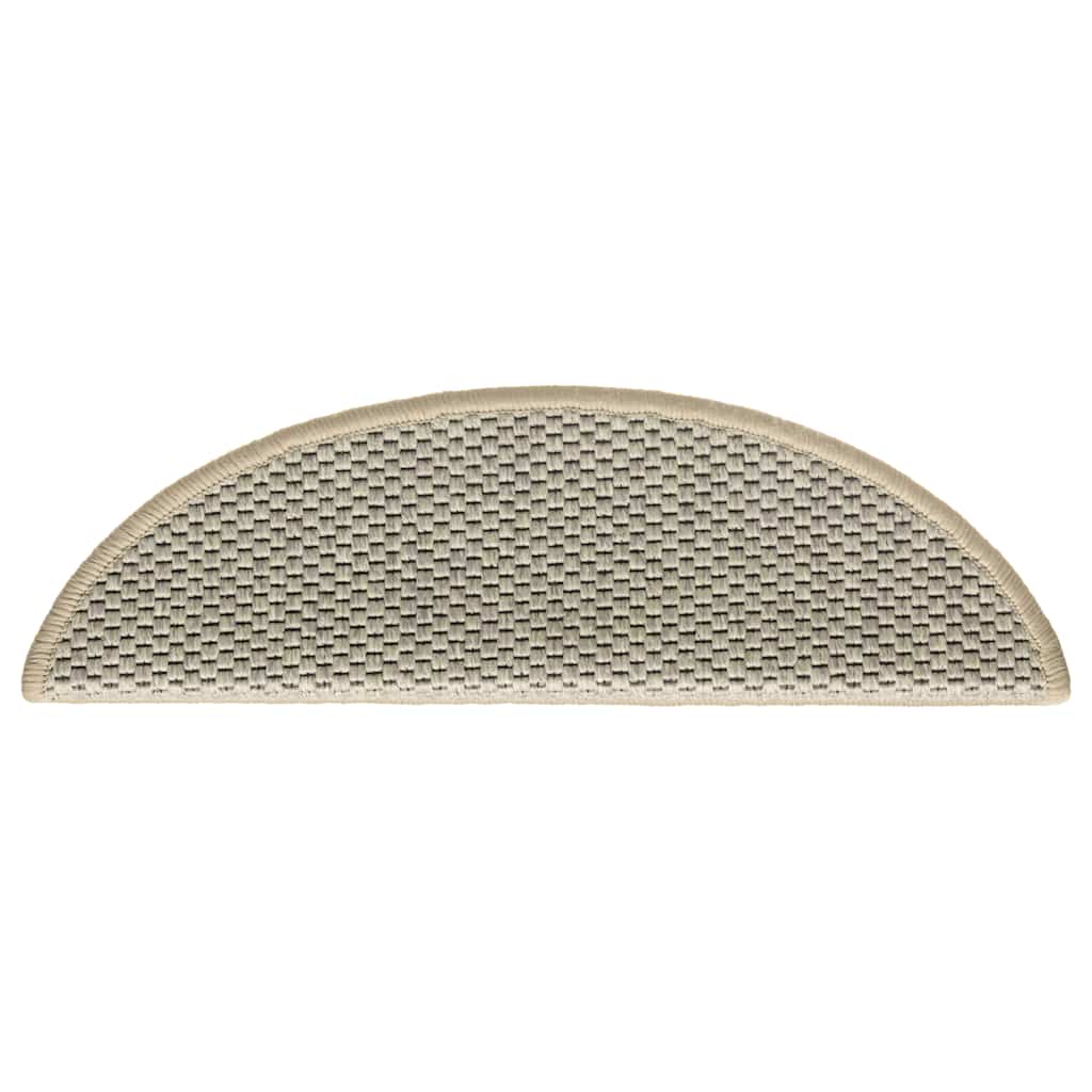 Selvklebende trappematter sisal 30 stk 56x17x3 cm lysegrønn