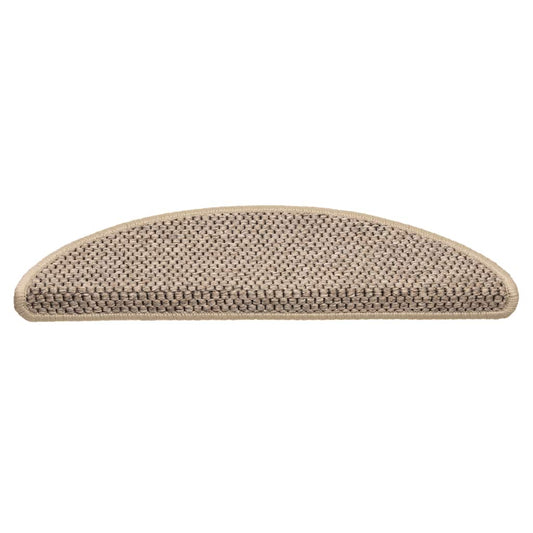 Selvklebende trappematter sisal 30 stk 56x17x3 cm mørk beige
