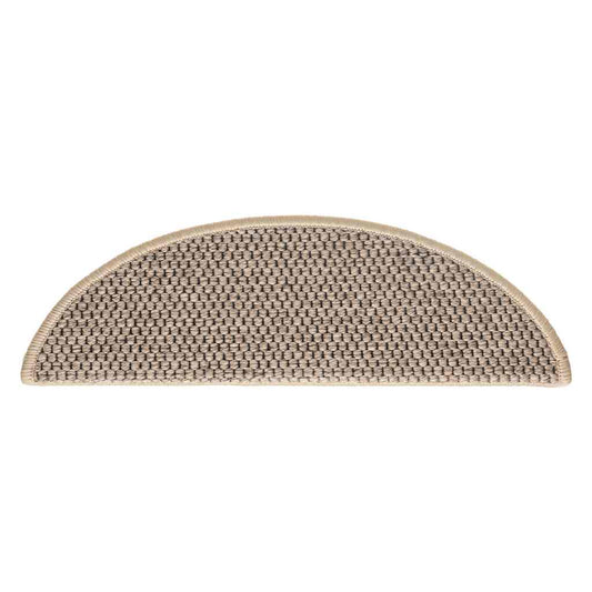 Selvklebende trappematter sisal 30 stk 56x17x3 cm mørk beige