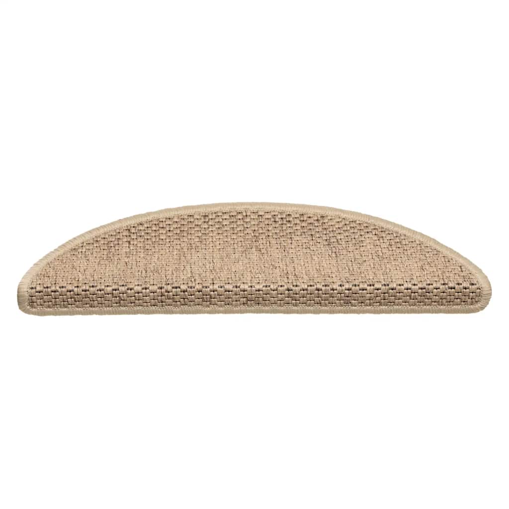 Selvklebende trappematter sisal 30 stk 56x17x3 cm sand