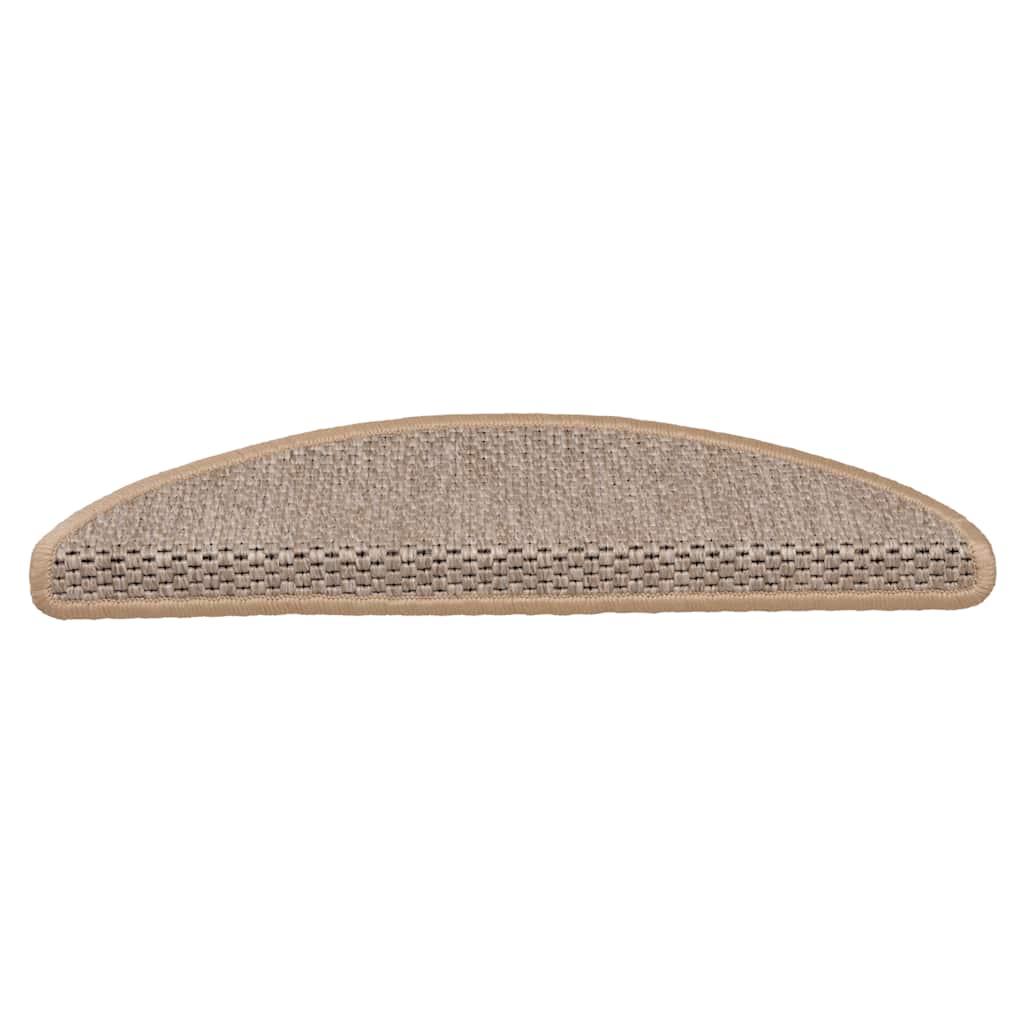 Selvklebende trappematter sisal 30 stk 56x17x3 cm lysebeige