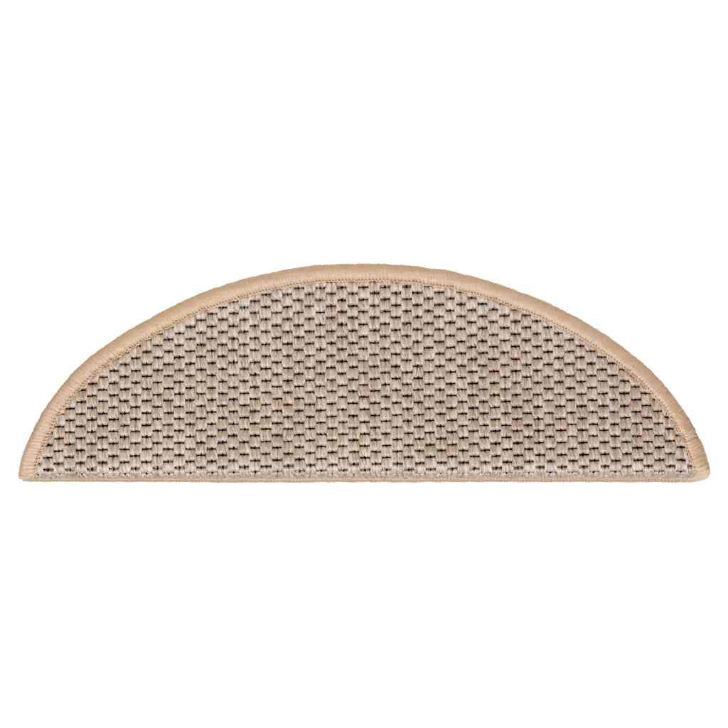 Selvklebende trappematter sisal 30 stk 56x17x3 cm lysebeige