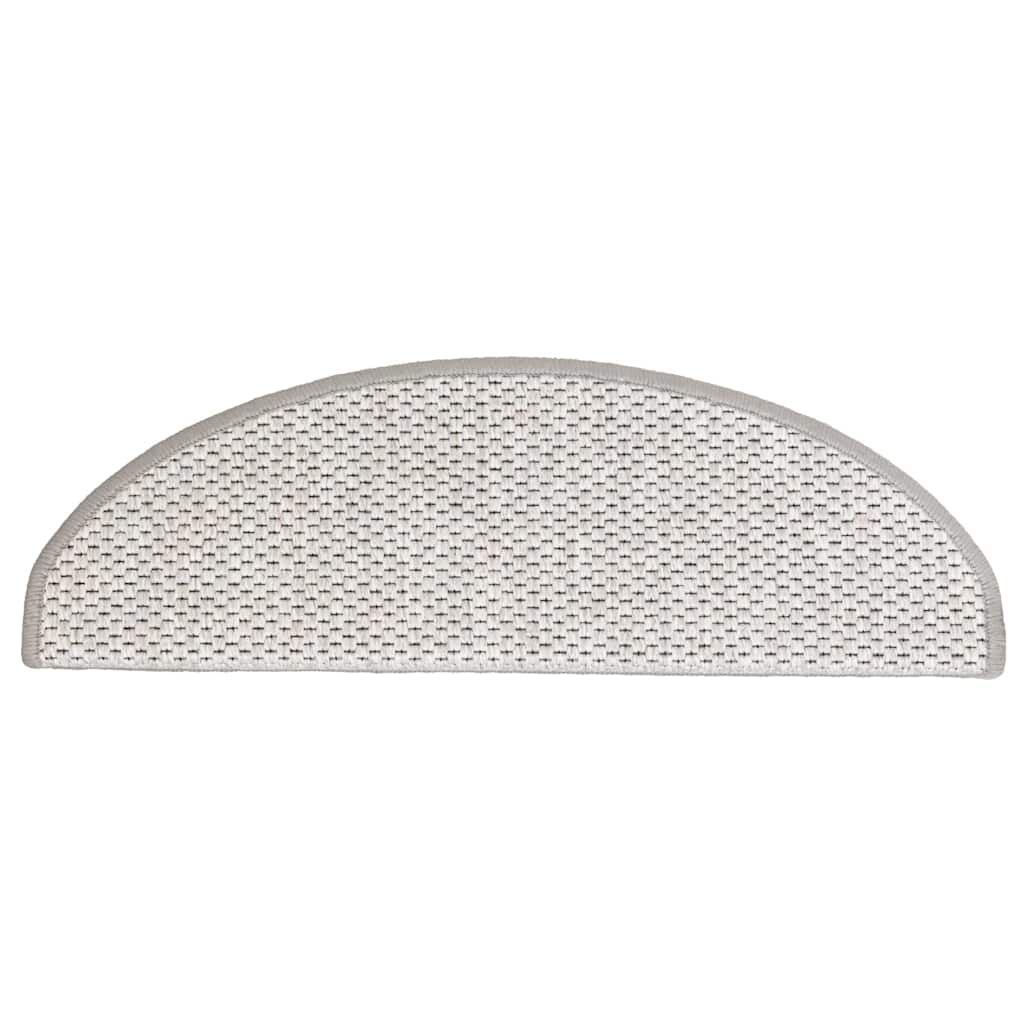 Selvklebende trappematter sisal 30 stk 65x21x4 cm platina