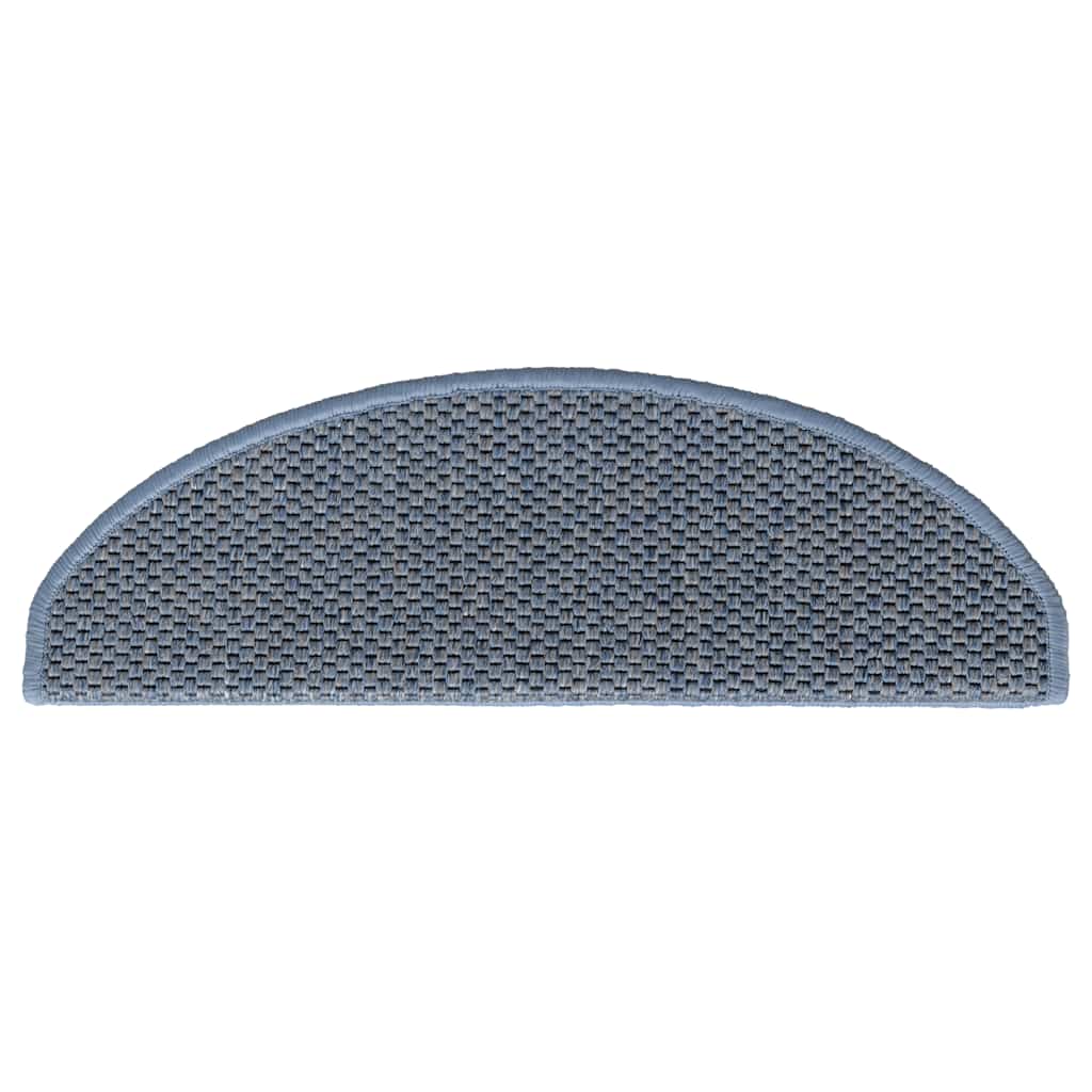 Selvklebende trappematter sisal 30 stk 65x21x4 cm blå