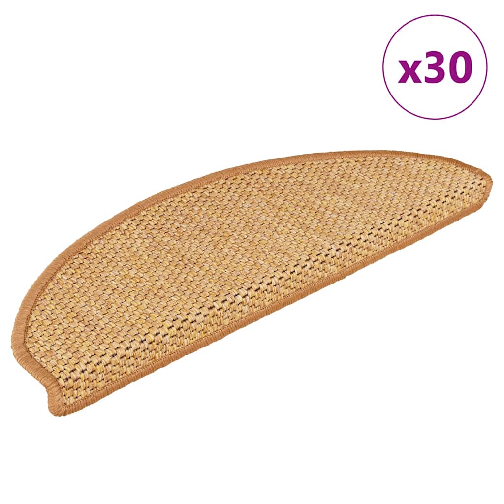 Selvklebende trappematter sisal 30 stk 65x21x4 cm sisal