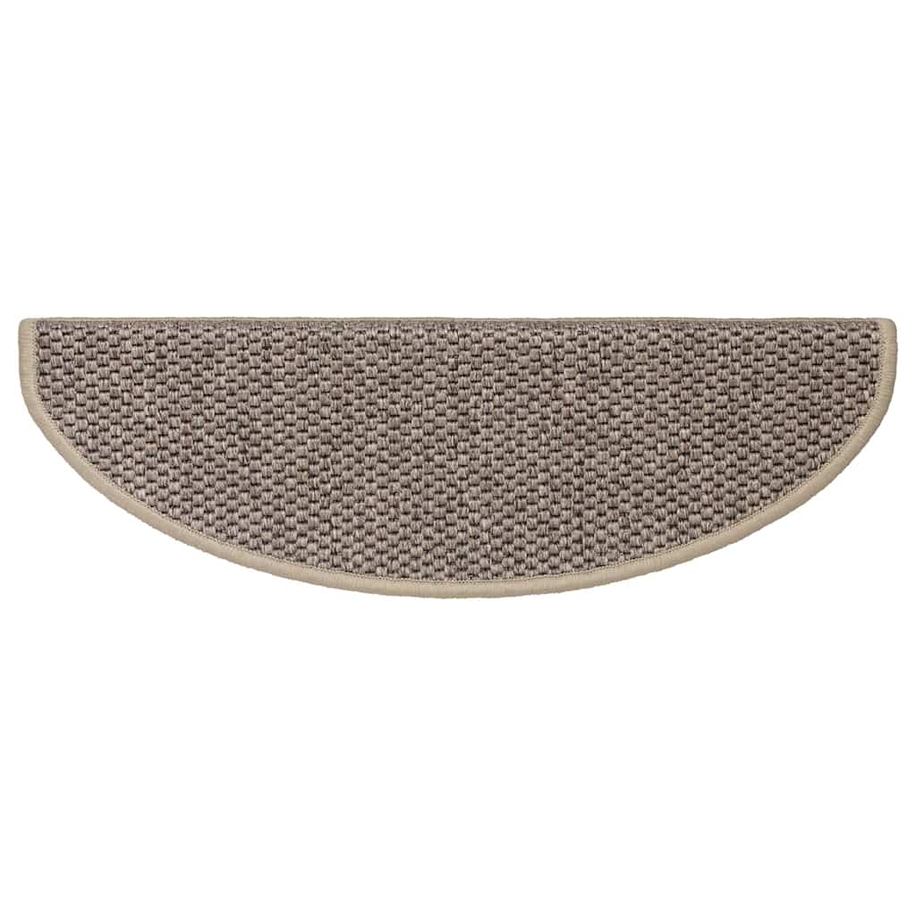 Selvklebende trappematter sisal 30 stk 65x21x4 cm mørk beige