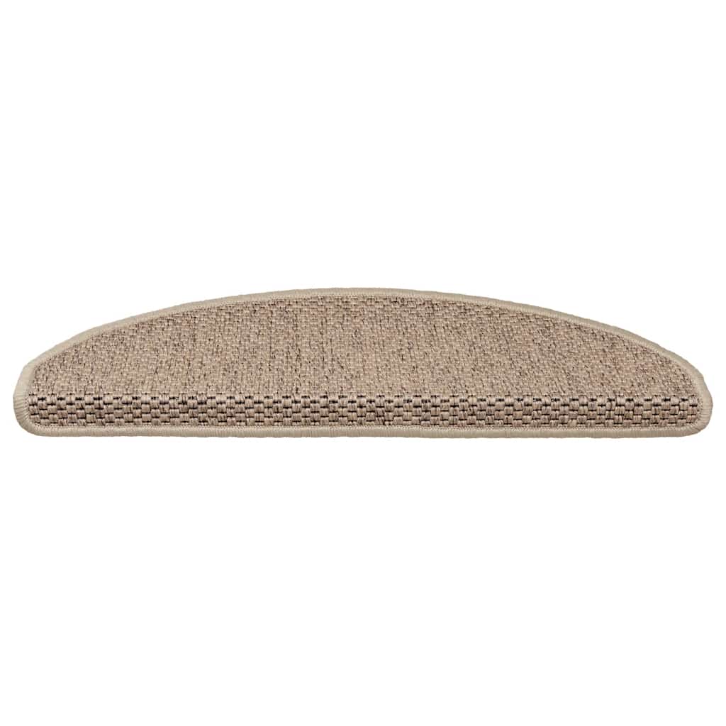 Selvklebende trappematter sisal 30 stk 65x21x4 cm sand
