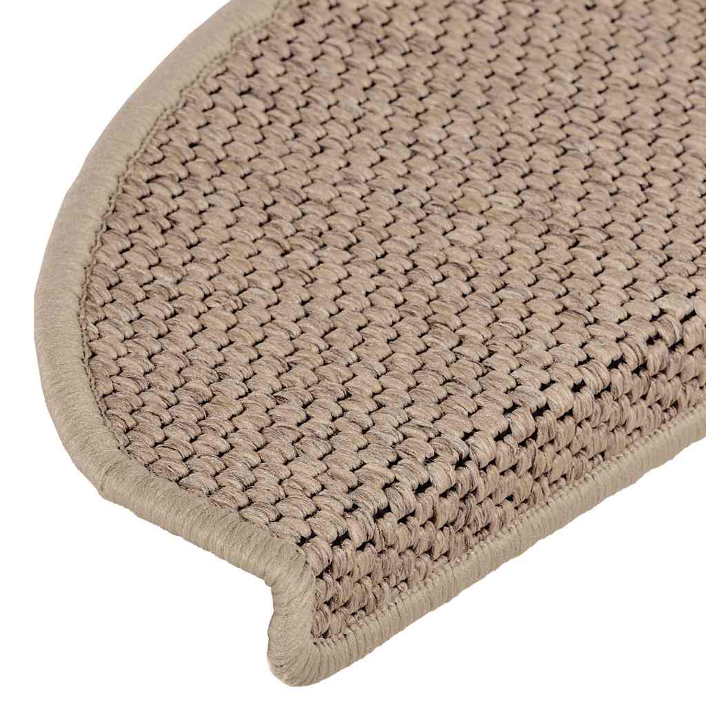 Selvklebende trappematter sisal 30 stk 65x21x4 cm sand