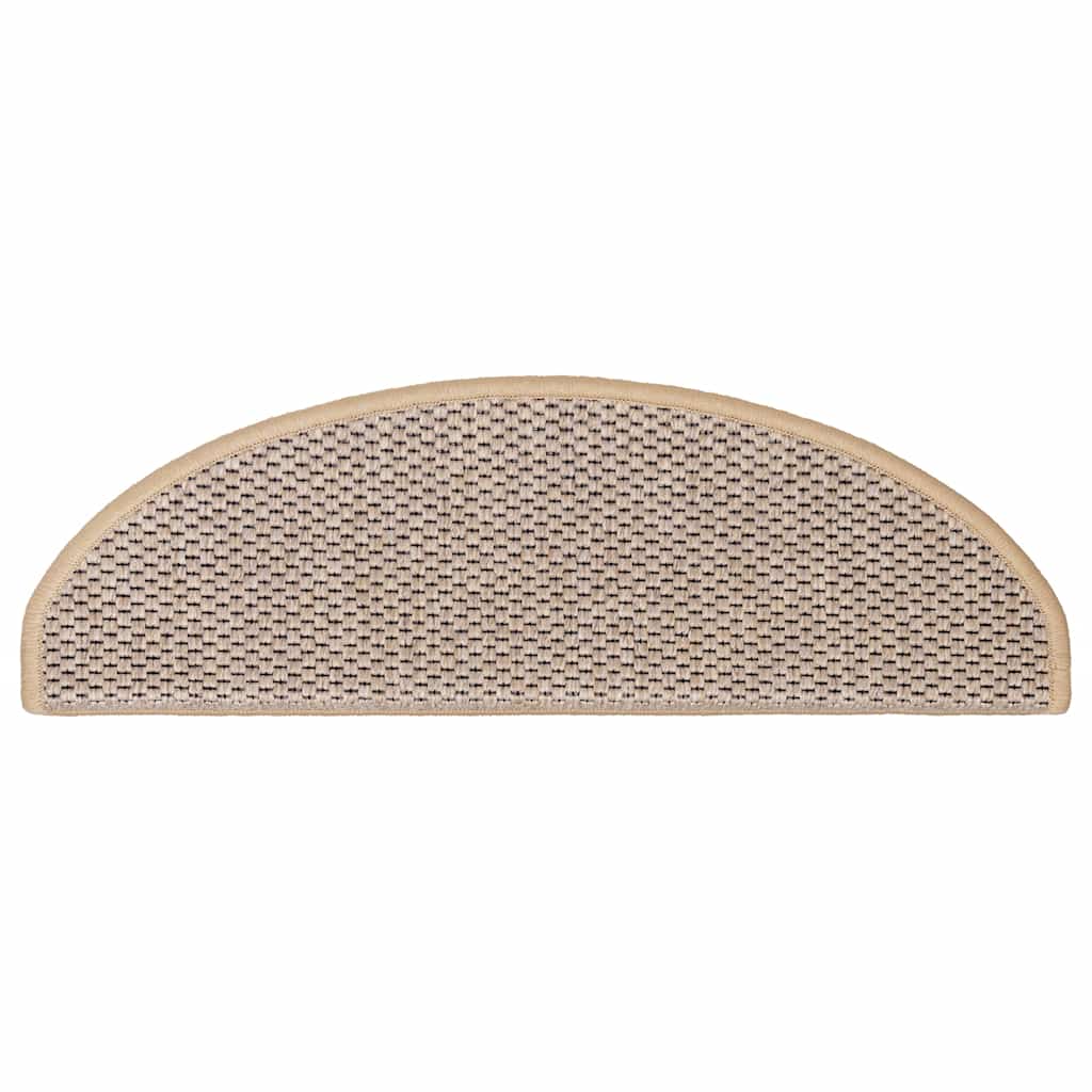 Selvklebende trappematter sisal 30 stk 65x21x4 cm lysebeige