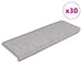 Selvklebende trappematter sisal 30 stk 65x21x4 cm platina
