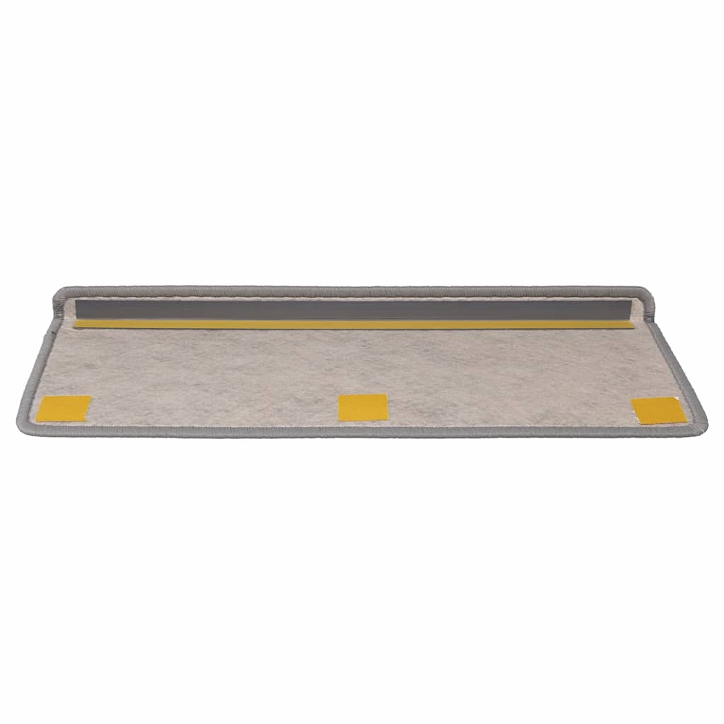 Selvklebende trappematter sisal 30 stk 65x21x4 cm platina