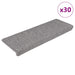 Selvklebende trappematter sisal 30 stk 65x21x4 cm sølv