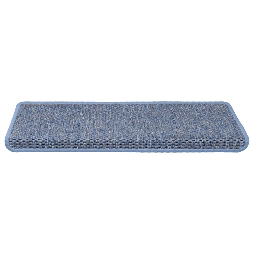 Selvklebende trappematter sisal 30 stk 65x21x4 cm blå