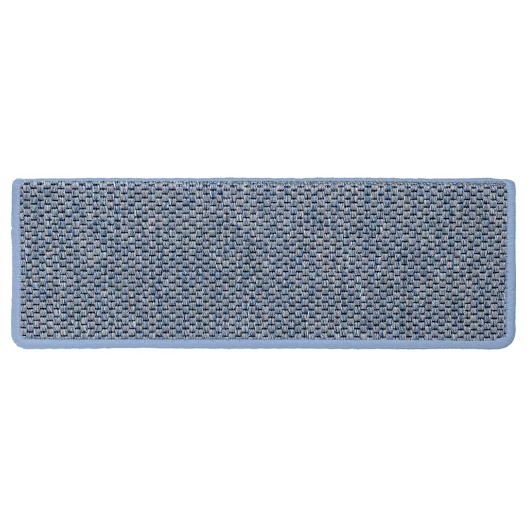 Selvklebende trappematter sisal 30 stk 65x21x4 cm blå