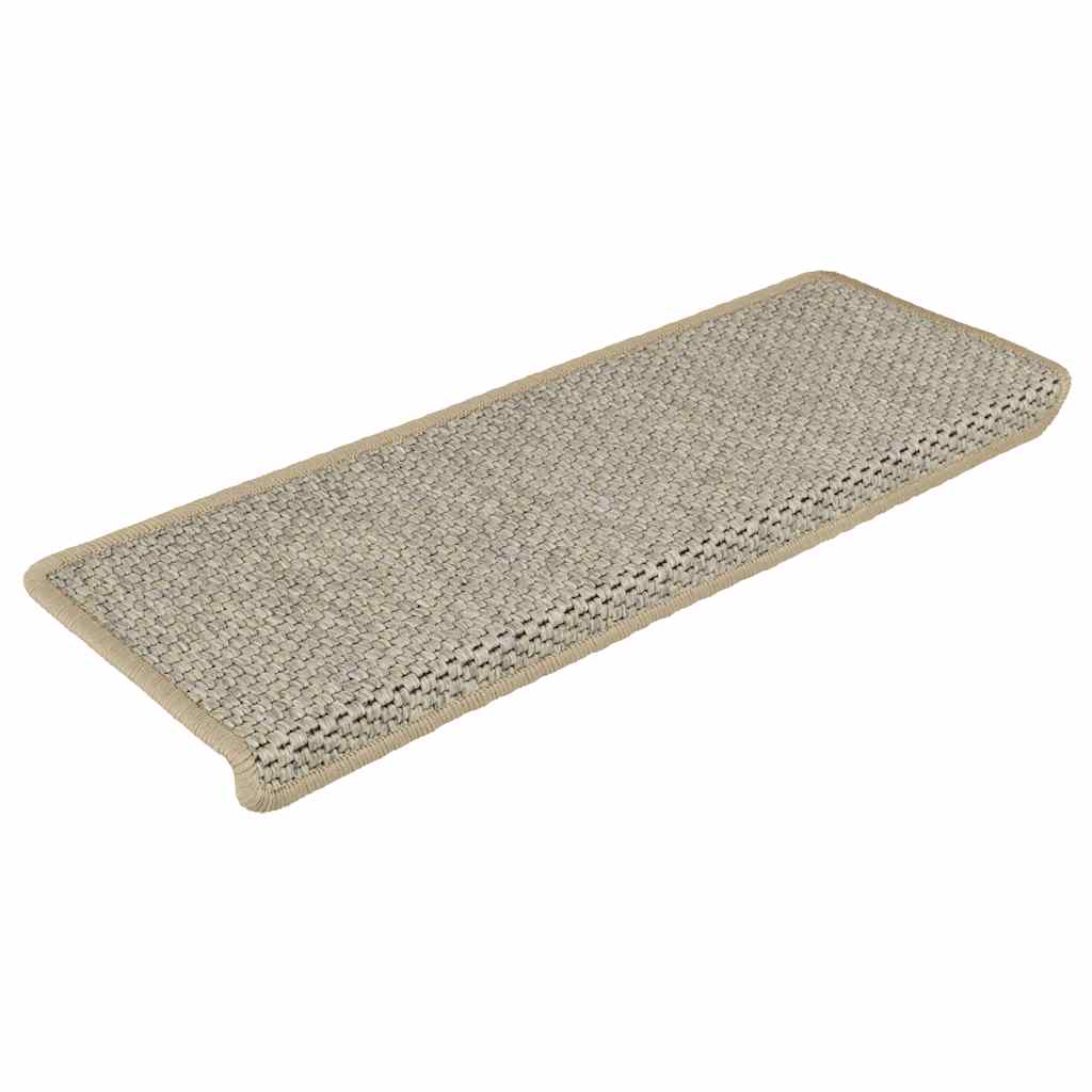 Selvklebende trappematter sisal 30 stk 65x21x4 cm lysegrønn