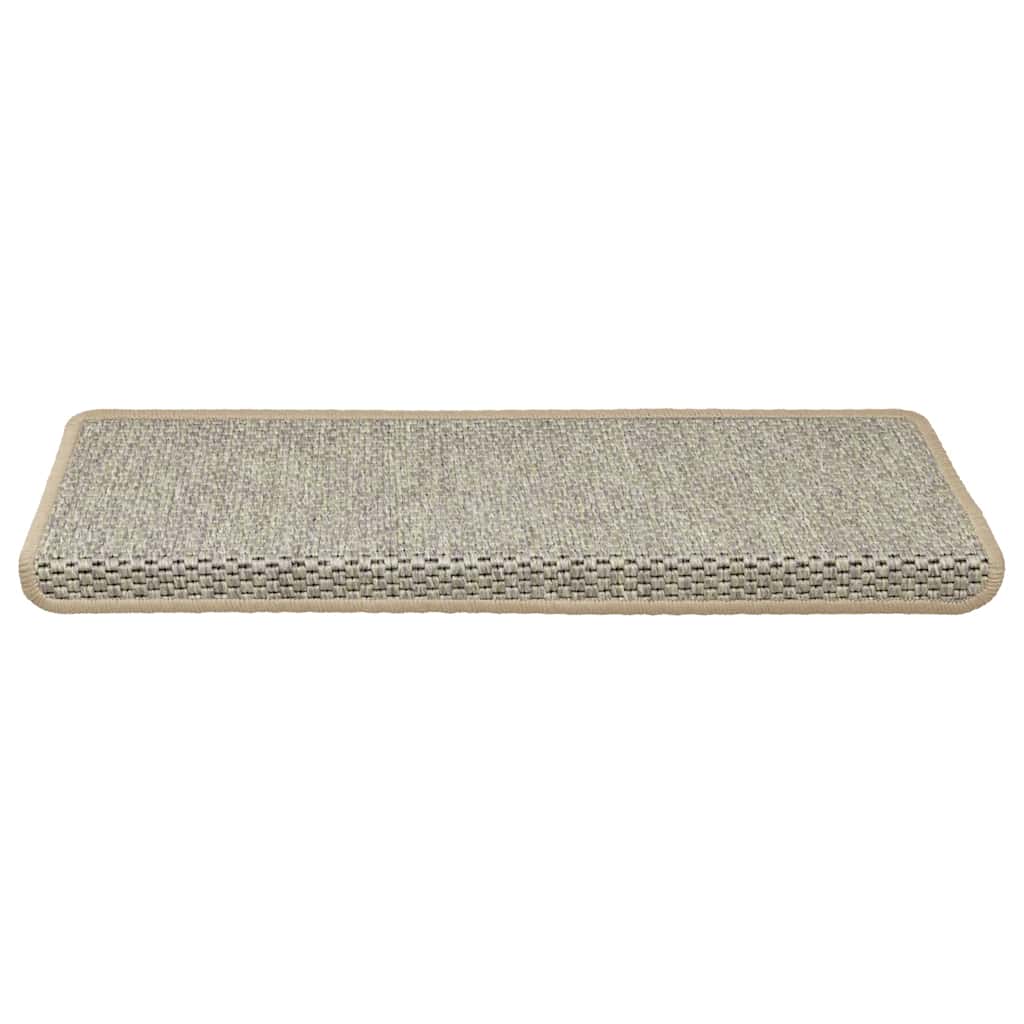 Selvklebende trappematter sisal 30 stk 65x21x4 cm lysegrønn