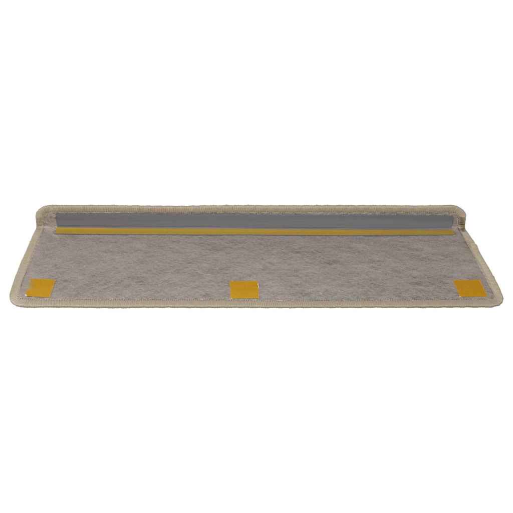 Selvklebende trappematter sisal 30 stk 65x21x4 cm mørk beige