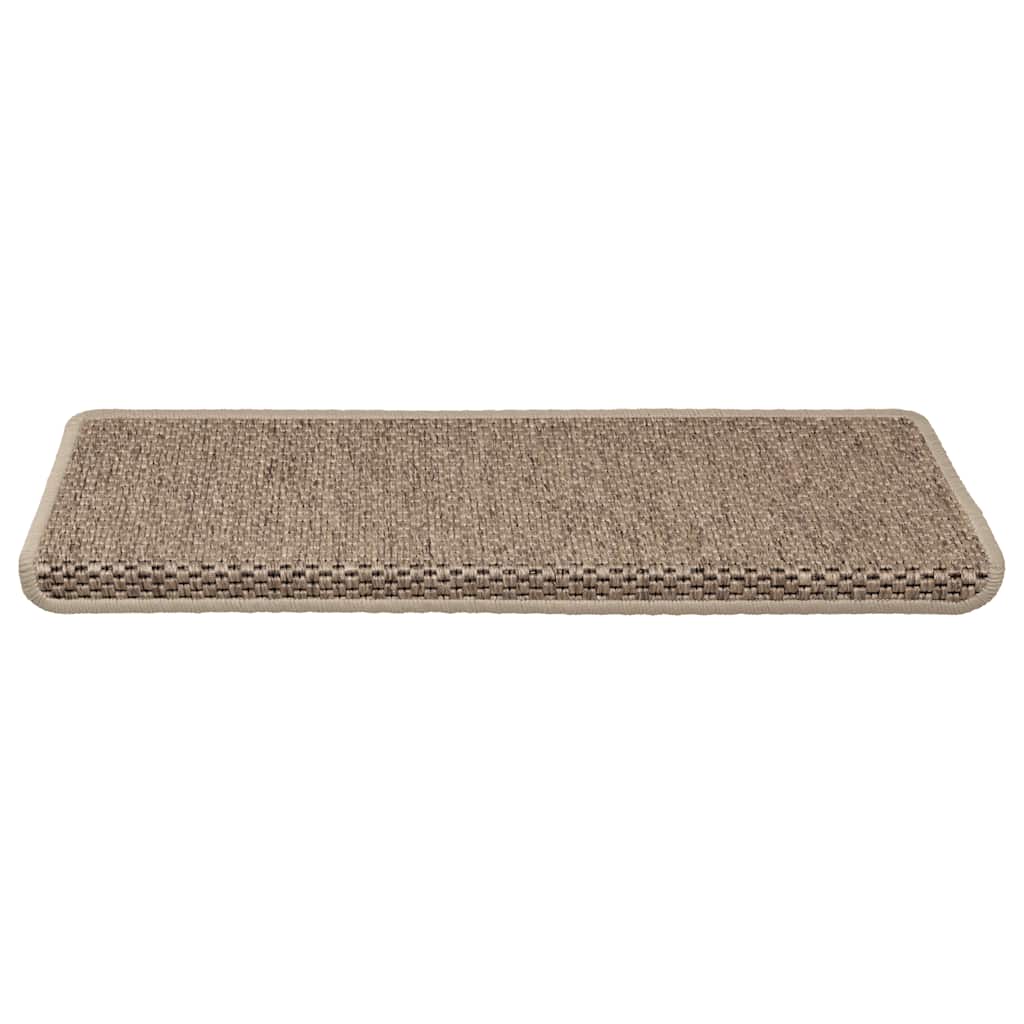 Selvklebende trappematter sisal 30 stk 65x21x4 cm sand